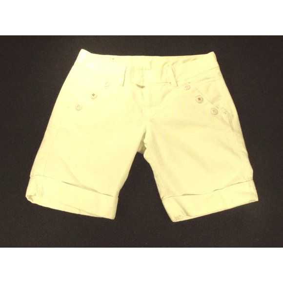 Lucky Brand Womans Jean Shorts 6 White Bermuda Denim - Picture 1 of 10